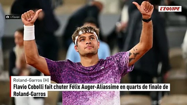 Flavio Cobolli fait chuter Félix Auger-Aliassime en quarts de finale de Roland-Garros - Tennis - Roland-Garros