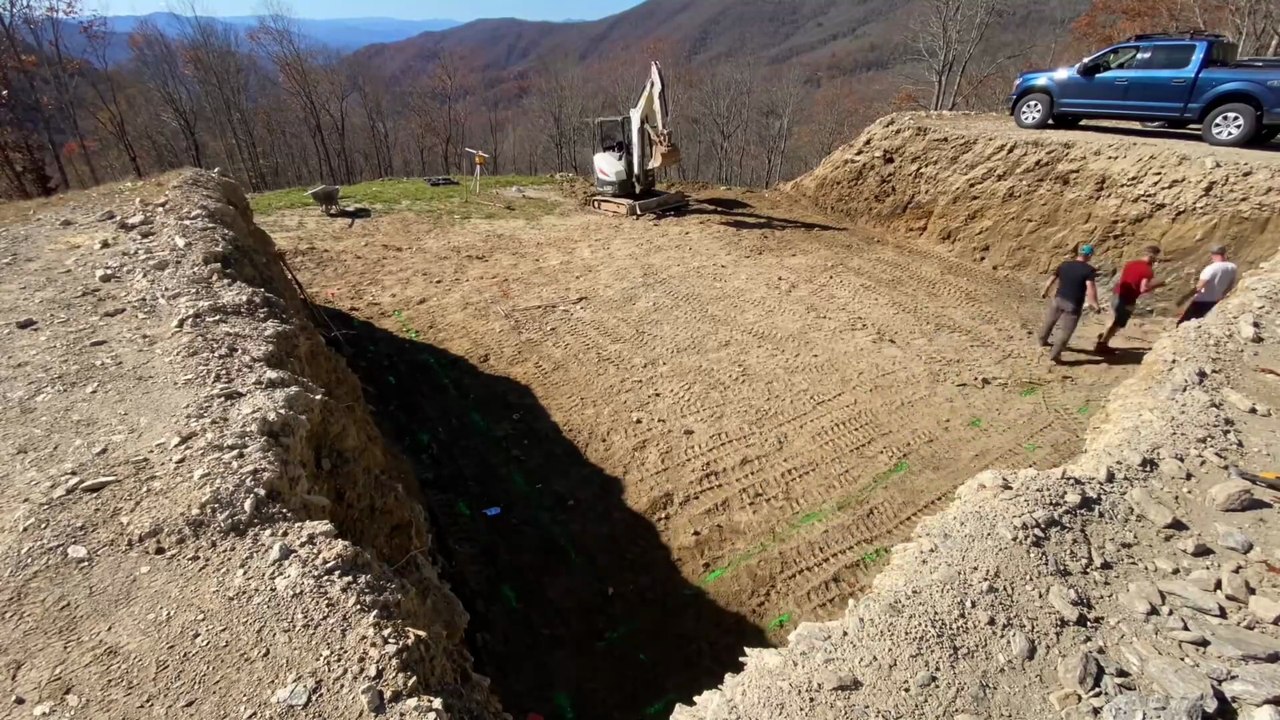 Building The Farmhouse | Day 1:  How to lay out and dig a foundation