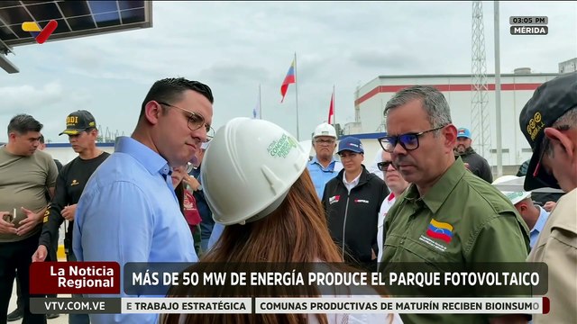 Autoridades inspeccionan los trabajos realizados en el Parque Solar Fotovoltaico El Vigía