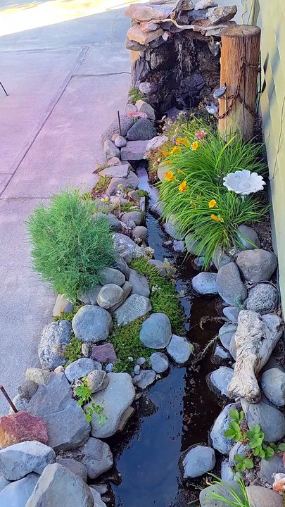 My hand built backyard stream