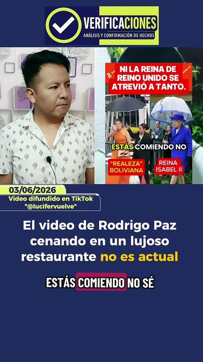 El video de Rodrigo Paz cenando en un lujoso restaurante no es actual