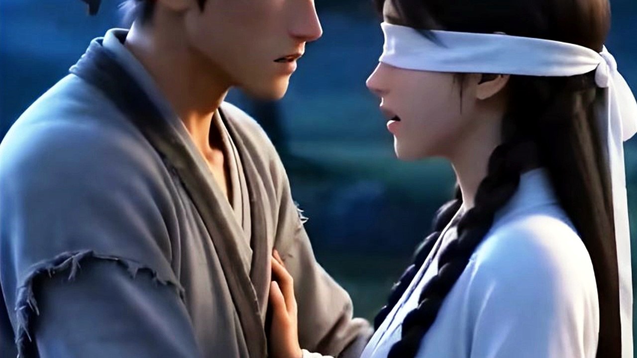The Return of Condor Heroes 神鵰俠侶 Blindfolded Xiaolongnu kissed on the cheek and mistook him for Yang Guo 小龍女被人蒙住了眼睛 Comic Manga AI 番外篇-尹志平与小龙女定制版 短剧