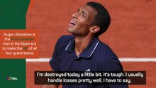 Auger-Aliassime feeling 'a little bit destroyed' after French Open loss