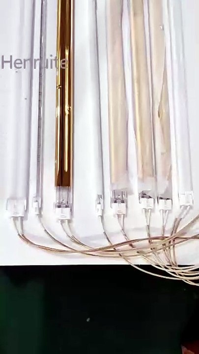 11*23mm 1150mm 415v 6000w Half Gold Coated Twin Tube Heating Lamps Quartz Infrared Halogen Heating Element