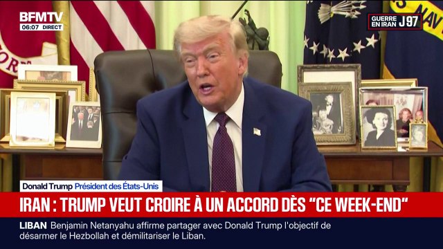 Guerre en Iran: Donald Trump affirme que les négociations avec l'Iran pourraient aboutir ce week-end