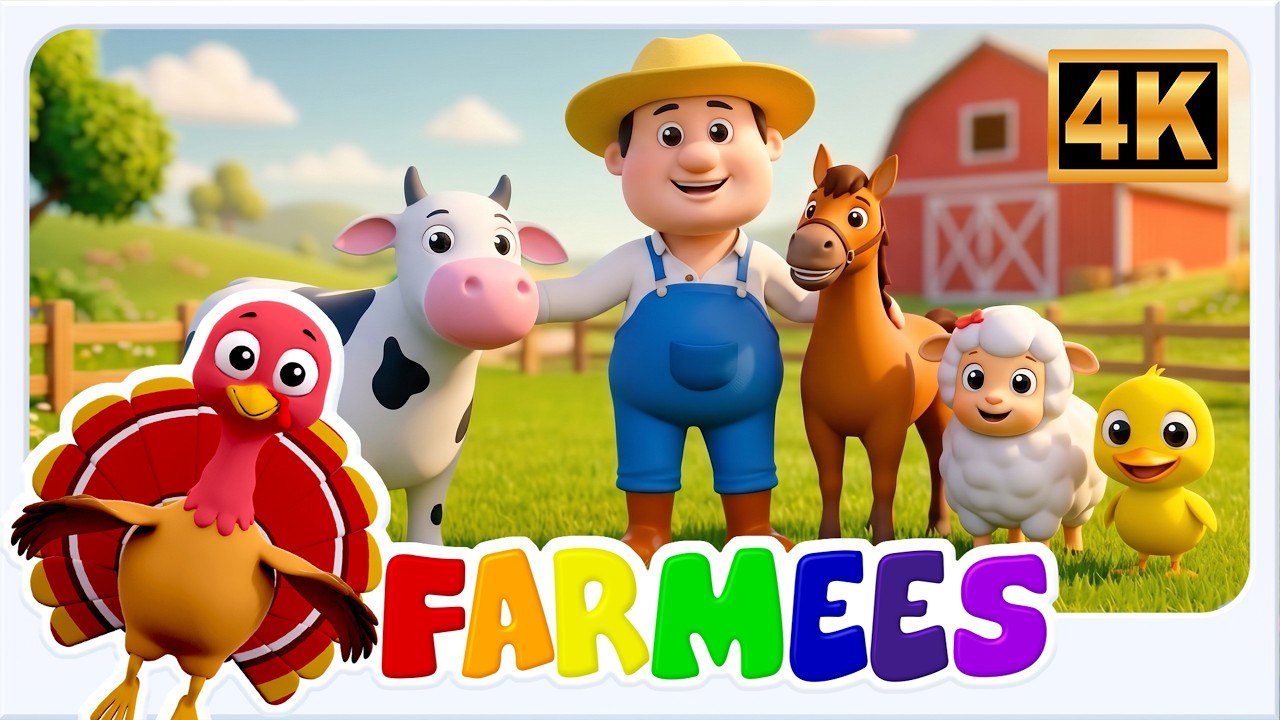 Old MacDonald Had A Farm Nursery Rhyme | Kids Songs | Animal Sounds Song for Children