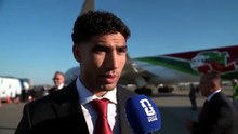 تصريح أشرف حكيمي لحظة وصول بعثة المنتخب الوطني المغربي الى مطار نيو جيرسي.