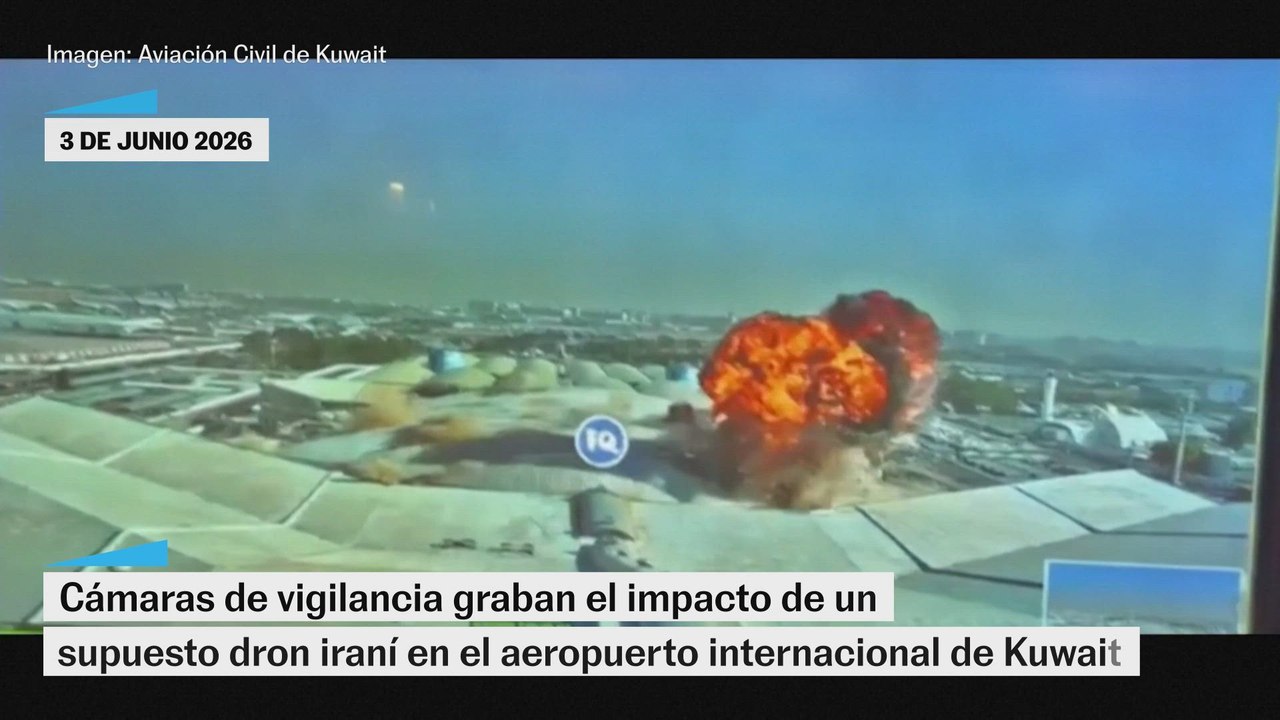 Las imágenes del impacto de un dron en el aerop...