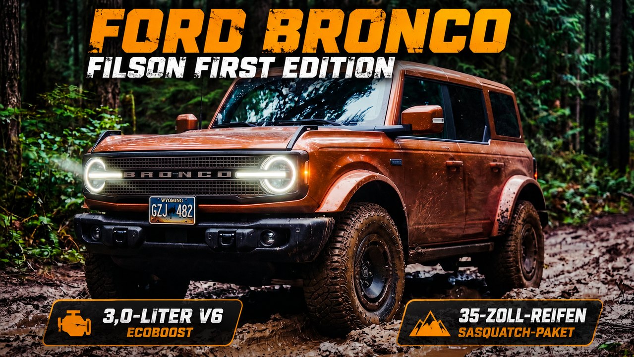 Ford Bronco Filson First Edition startet 2027 mit Filson-Design