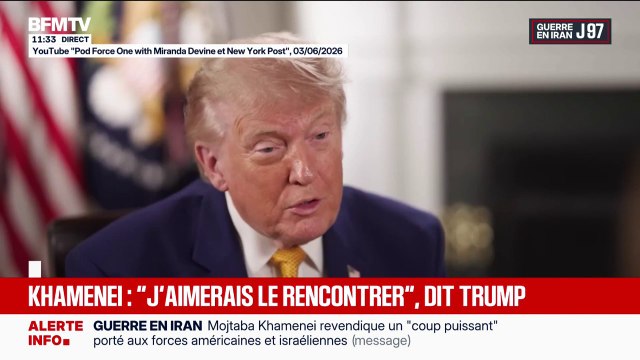 Donald Trump dit qu'il aimerait rencontrer le guide suprême iranien Mojtaba Khamenei