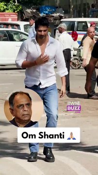 Varun Dhawan and David Dhawan arrive at Pahlaj Nihalani's funeral to offer their condolences