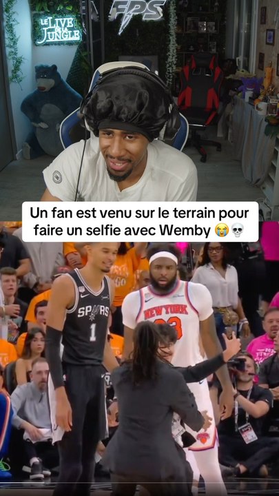 Un fan fait un selfie avec Wemby 😭😭