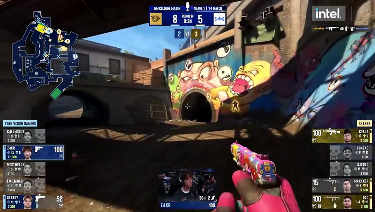 Counter-Strike #385: "z4KR - 1vs3 Five Seven clutch (CT - post-plant situation)"
