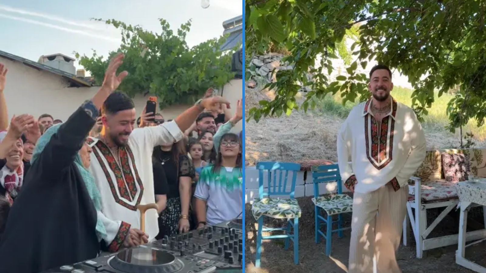 Dünyaca ünlü DJ Mahmut Orhan, köyünde sahne kurarak performans sergiledi