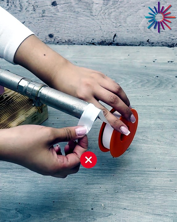 Easily prevent leaks with plumbers tape💧💡