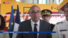 Feux de forêts : Laurent Nunez en visite à Nîmes hier