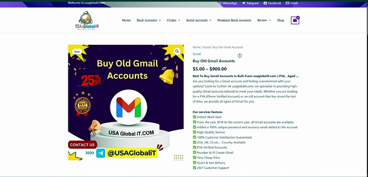 Buy Old Gmail Accounts