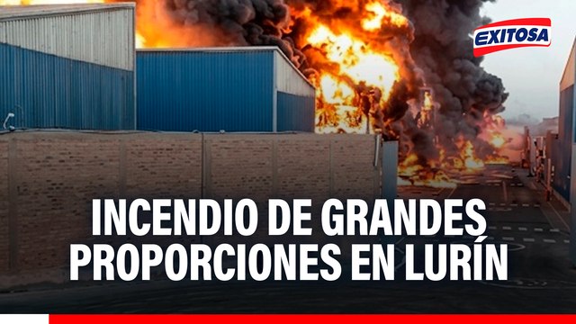 Emergencia en Lurín: Incendio de grandes proporciones consume fábrica en zona industrial del distrito