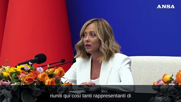 Meloni: L'obiettivo e' rendere le relazioni commerciali con la Cina piu' eque
