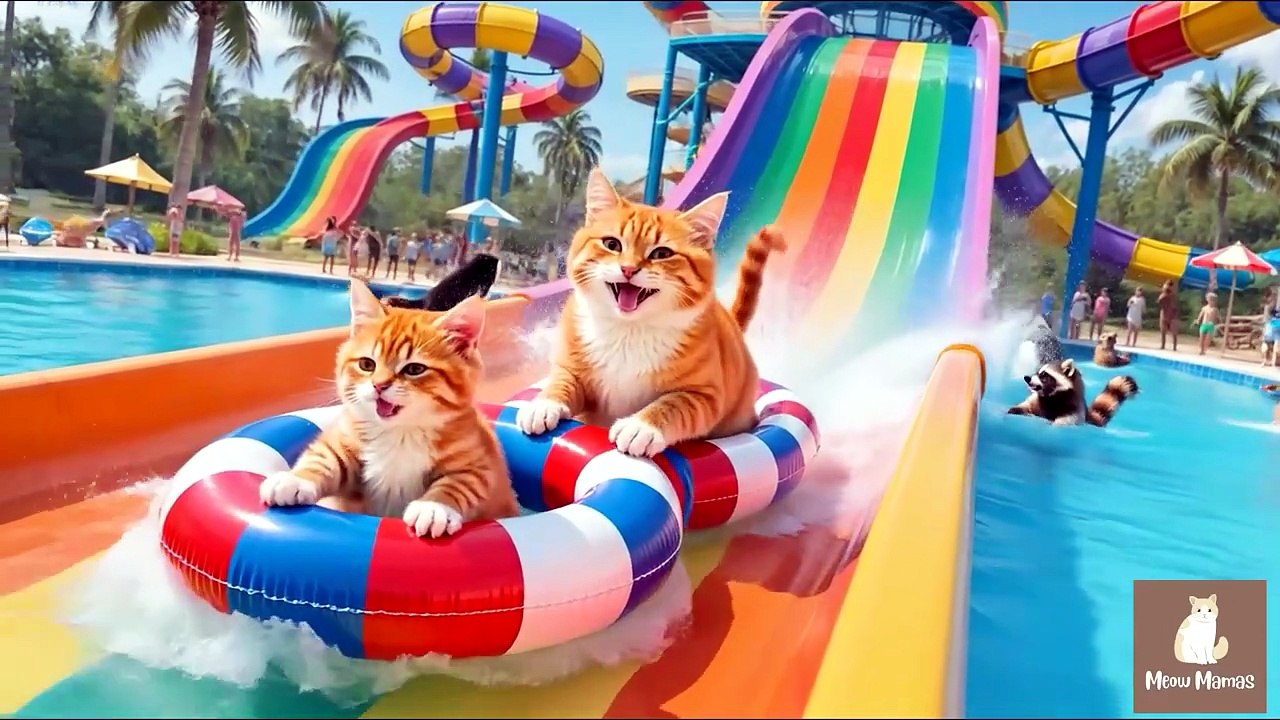 Mama Cat Trims Fur on the Farm and Makes Tiger Hat For Kittens At Home🐾🎩🐯_9