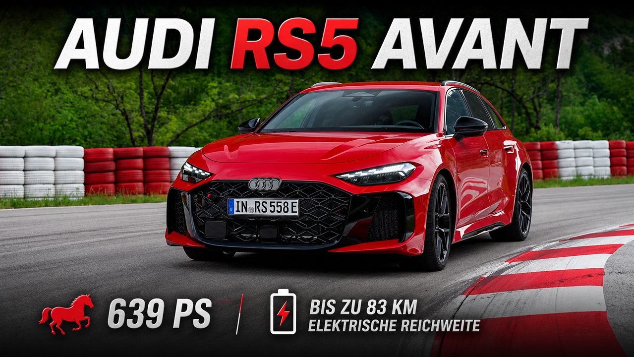 Audi RS5 Avant Progressivrot fordert BMW M3 Touring heraus