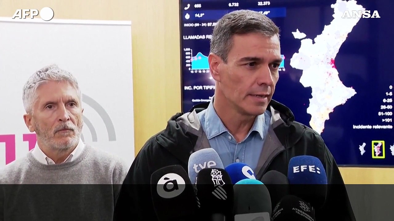 Valencia, Sanchez: "Vicino a chi soffre ma condanno la violenza"