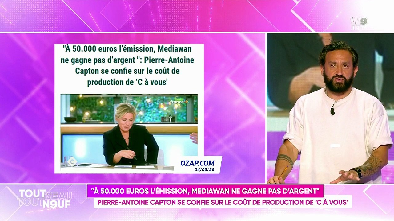 Tout beau, tout n9uf : Cyril Hanouna dévoile le coût colossal de chacune de ses émissions (ZAPTV)