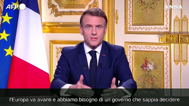 Macron: Restero' fino a fine mandato. A giorni nuovo premier