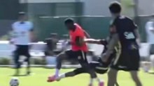 The controversial video of Casemiro's tackle on Endrick before Brazil's World Cup debut