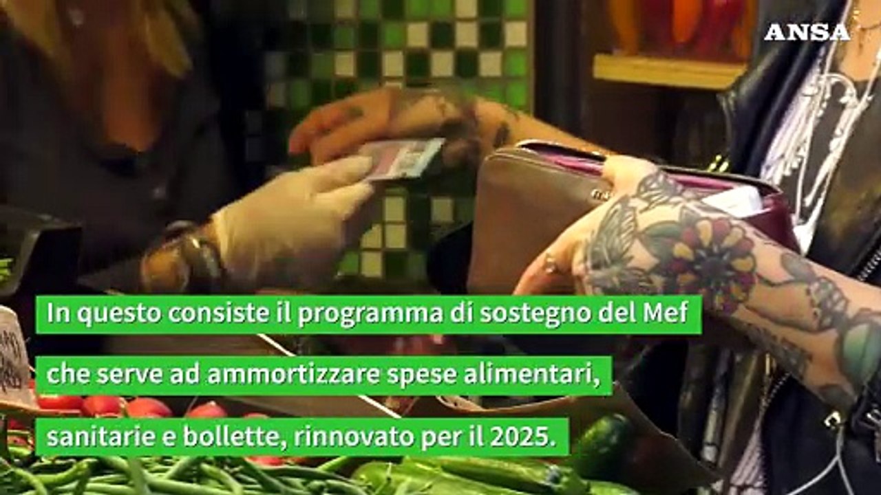Carta Acquisti, cos'e' e chi ne ha diritto