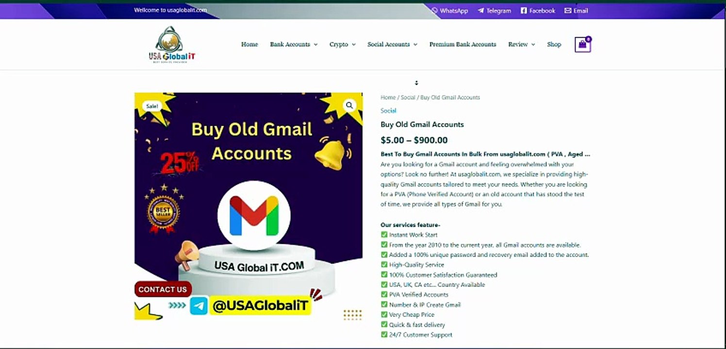 Buy Old Gmail Accounts from 0.01$!