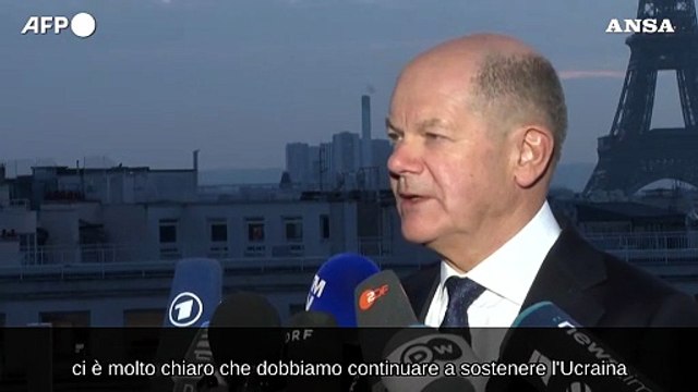 Scholz: Sosterremo l'Ucraina, non puo' esserci pace imposta