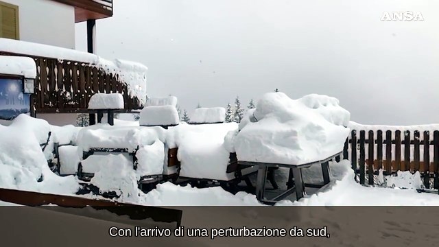 Prima nevicata abbondante dell'inverno in Alto Adige- Video