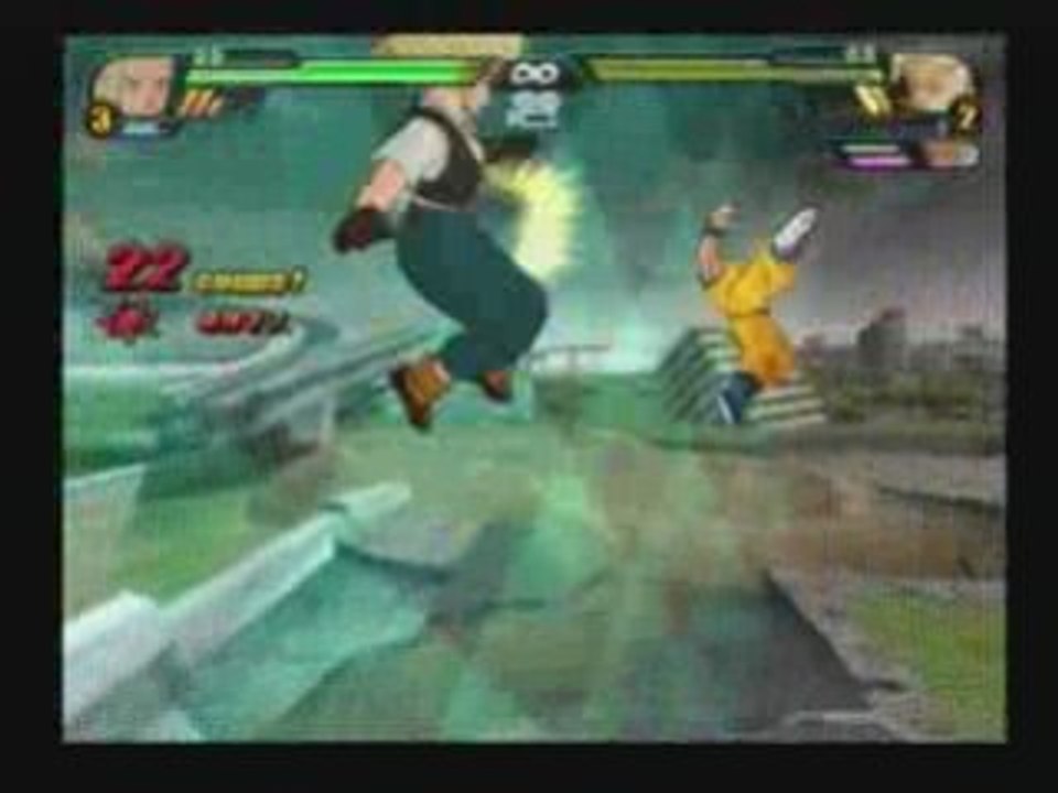 C-18 contre Sangoku et Vegeta.