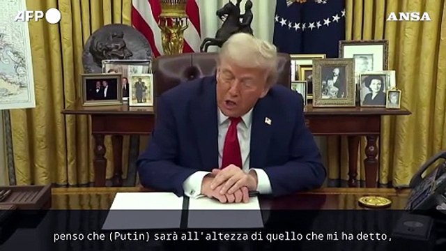 Trump, Putin fara' la sua parte nei negoziati sull' Ucraina