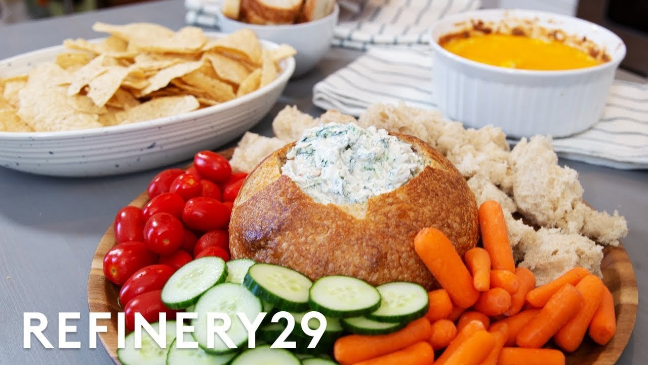 How To Make 3 Easy Dips For A Summer Party | My Kitchen Sink | Refinery29