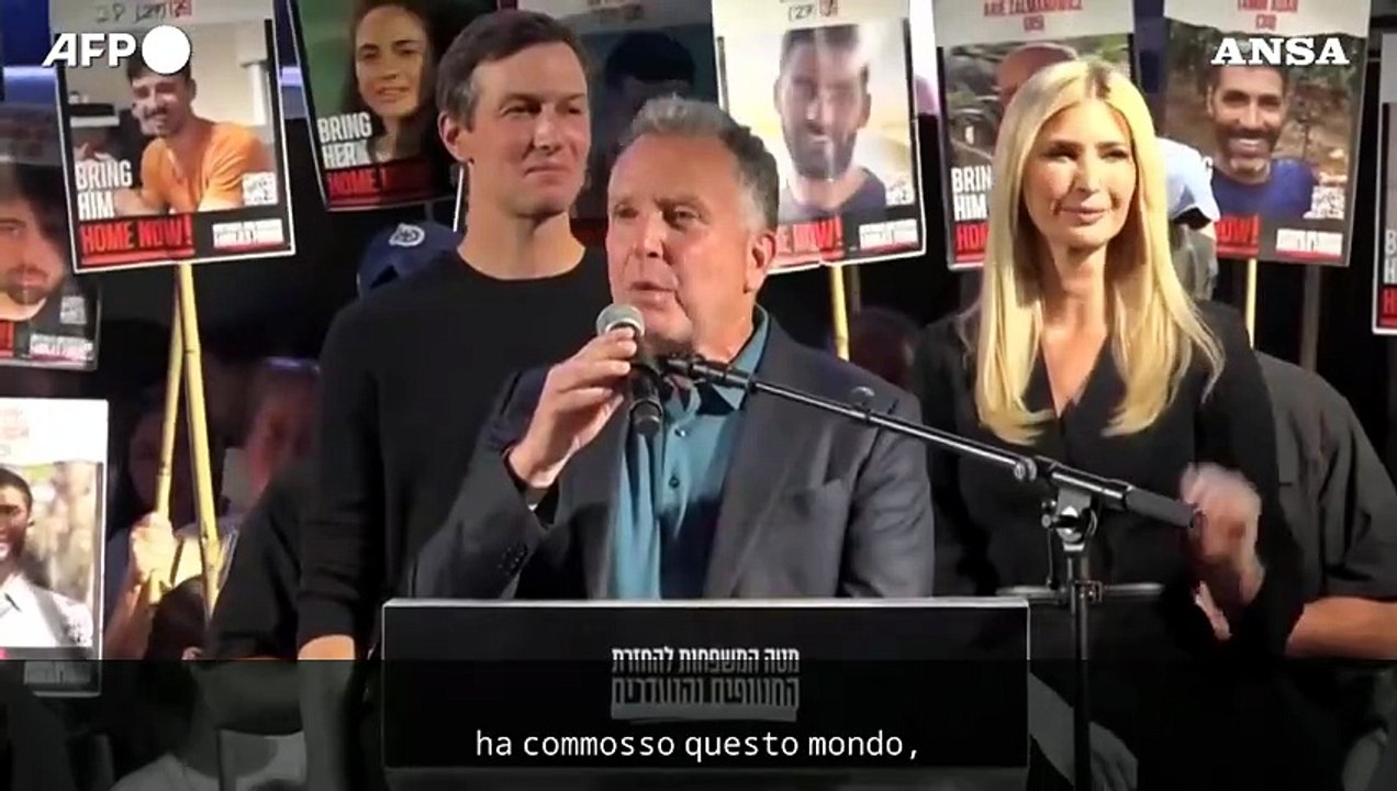 Witkoff parla alla piazza degli ostaggi a Tel Aviv