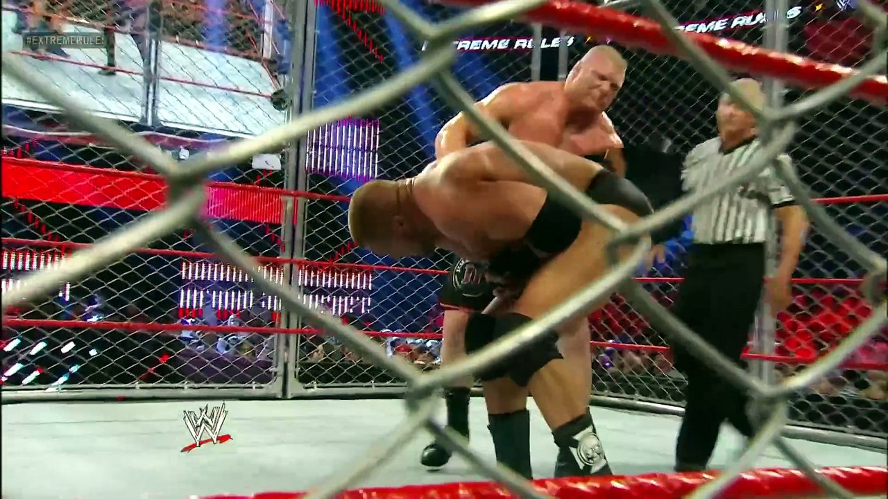 FULL MATCH Triple H vs. Brock Lesnar   Steel Cage Match WWE Extreme Rules 2013