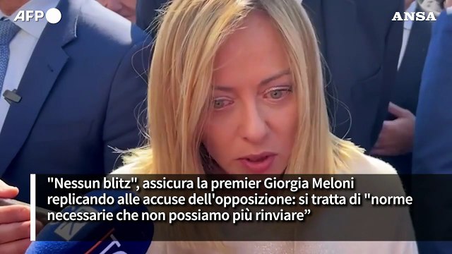 Via libera al decreto sicurezza, Meloni: nessun blitz