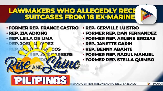 Palawan 2nd District Rep. Jose Alvarez, itinanggi ang naging paratang sa kanya ng ‘18 ex-marines’ na tumanggap umano ng male-maletang pera| ulat ni Vel Custodio