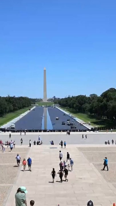 Reflecting pool refilled for first time after renovations
