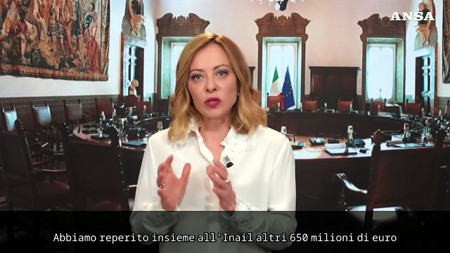 Meloni: Altri 650 milioni per la sicurezza sul lavoro