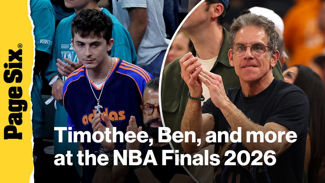 All the celebrities at the NBA Finals 2026: Knicks vs. Spurs: Timothee Chalamet, Ben Stiller and more