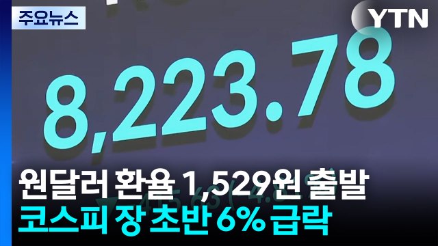 원-달러 환율 1,529원 출발...코스피 장 초반 6% 급락 / YTN