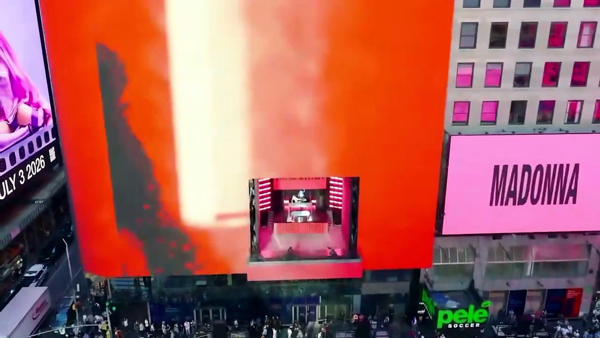 Madonna sorprende en Times Square con un concierto pop‑up