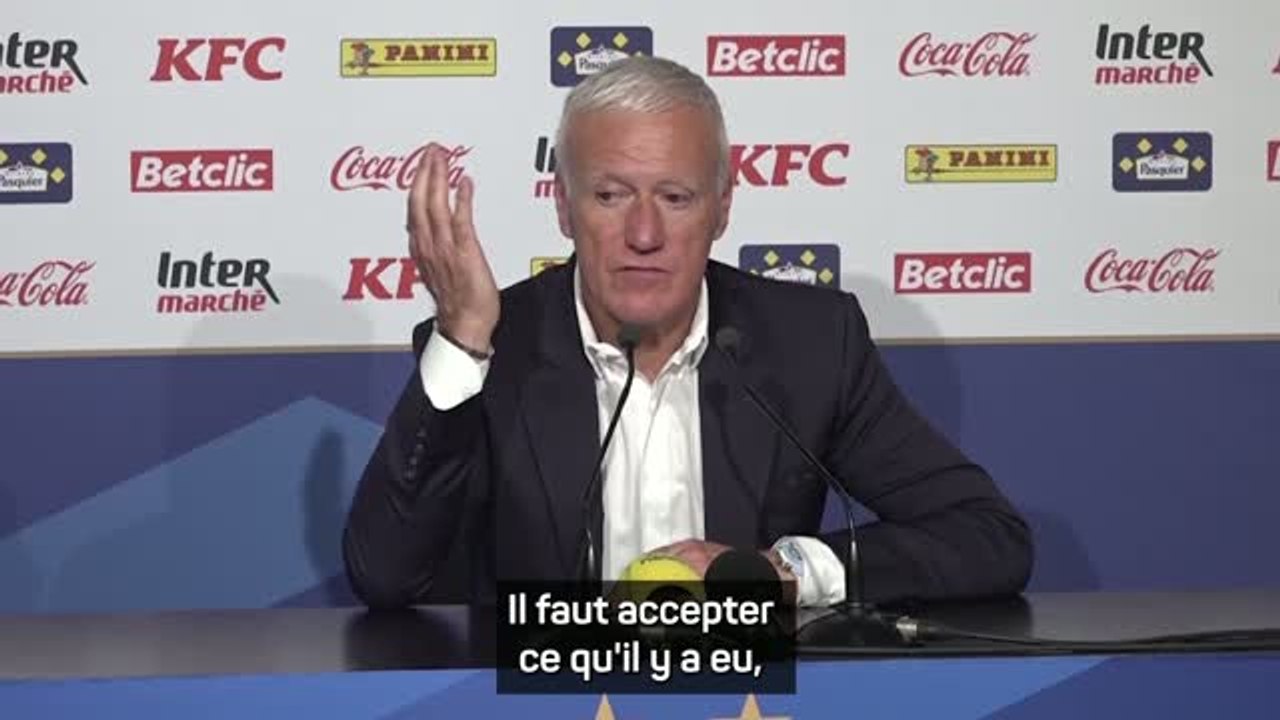 Bleus - Deschamps après la défaite : “Il faut accepter ce qu’il y a eu”