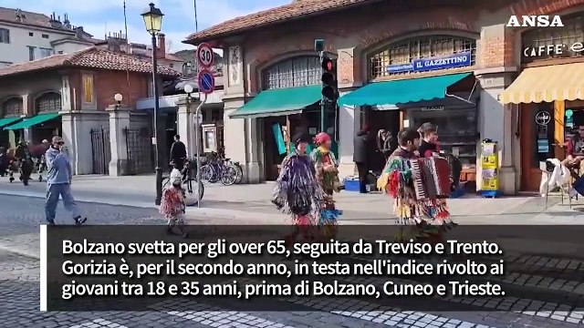 Gli anziani vivono bene a Trento e Bolzano, Gorizia top per i giovani