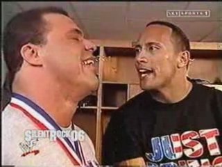The Rock  Kurt Angle Backstage