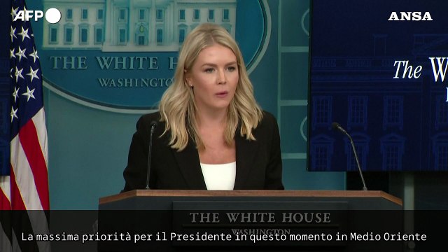 Casa Bianca: Fine della guerra a Gaza e' priorita' per Trump