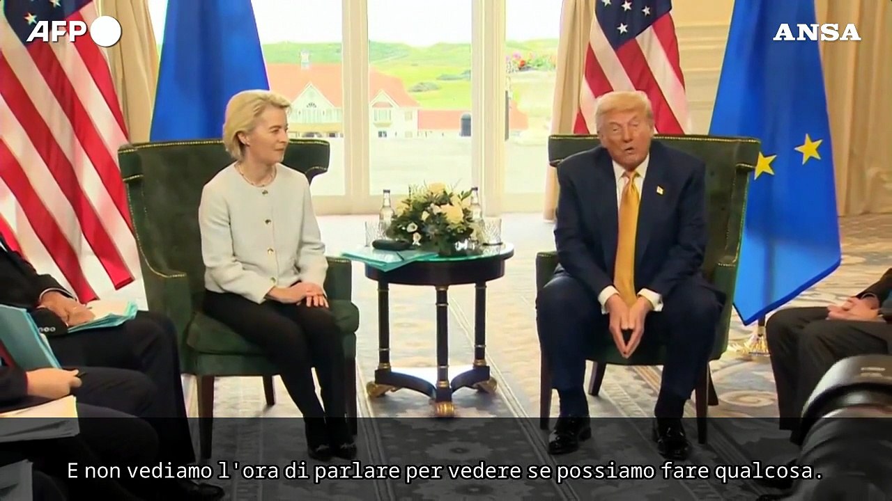 Incontro Trump e von der Leyen per sbloccare la crisi commerciale Usa-Ue